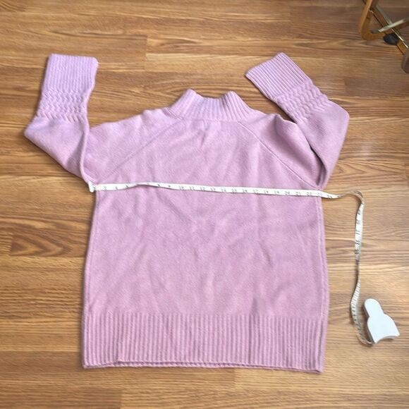 JOA J.O.A. Lilac Sweater Small Soft Knit Mock Neck with Long Sleeve Detail NWOT - Picture 8 of 14